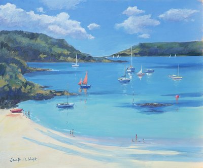 Zonnige baai, Salcombe, 2000 door Jennifer Wright